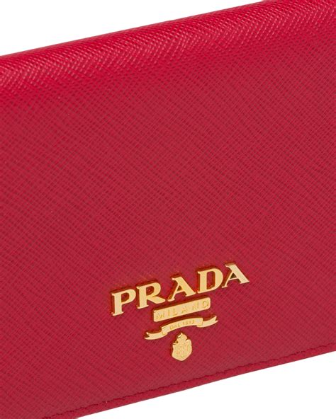 prada saffiano leather passport holder and card case|Prada saffiano wallet on chain.